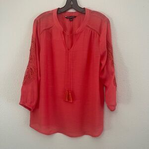 Zac & Rachel 3/4 Sleeve Blouse Size Large